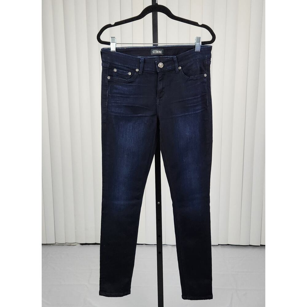 Strom Skinny Ankle Jeans in Elite Wash Mid Rise Dark Blue Women's Size 28